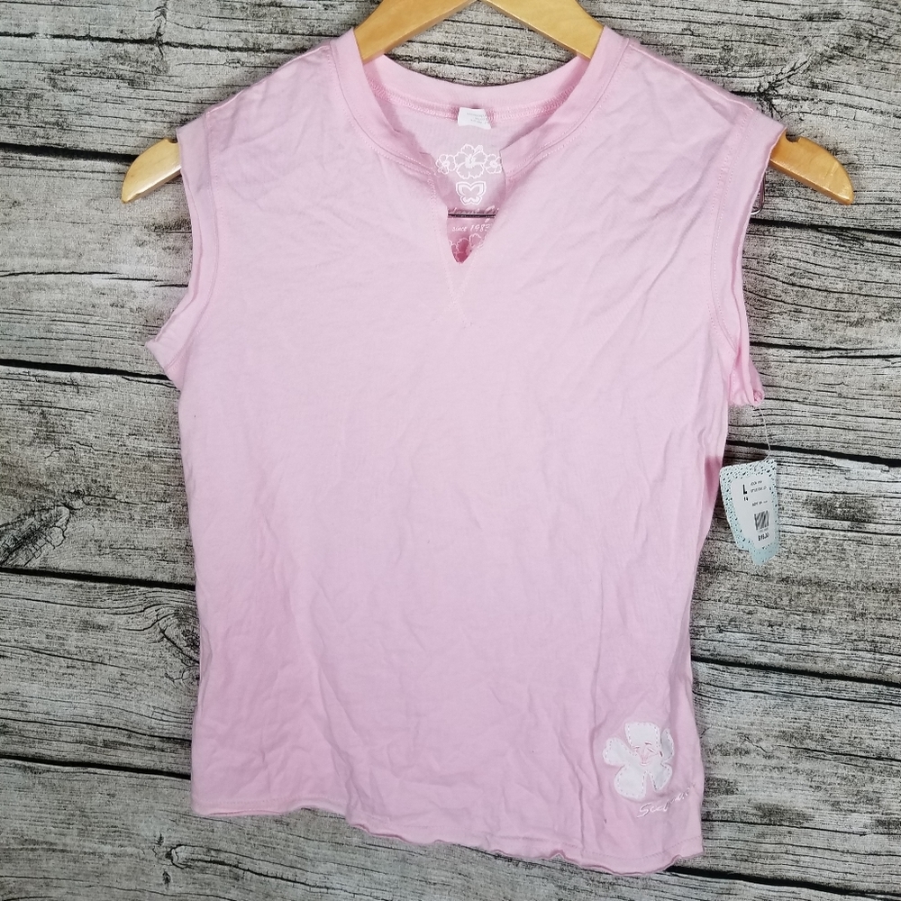 Girls Sideout Girl Pink Top Size 14.


L